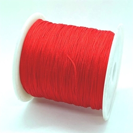 Knyttesnøre, rød, 0,5mm, nylon, 2 meter